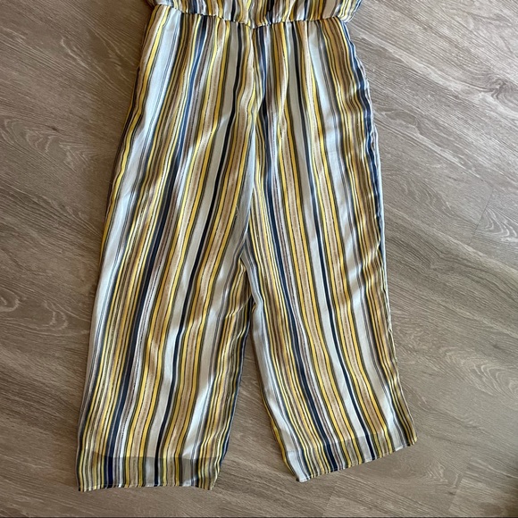 Yellow and Blue Striped Jumpsuit - Picture 5 of 10